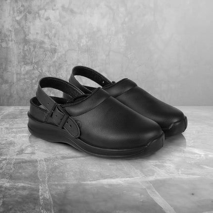 KARLOWSKY | Professional Chef Clog Cape Town – Black - EU 47 - EN ISO 20347 OB A E FO SRC - Washable 40°C