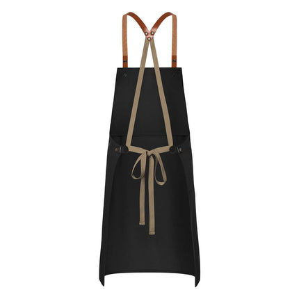 KARLOWSKY | Recycled Polyester Bib Apron Green Generation Cross-Back Straps – Black - 70x85 cm