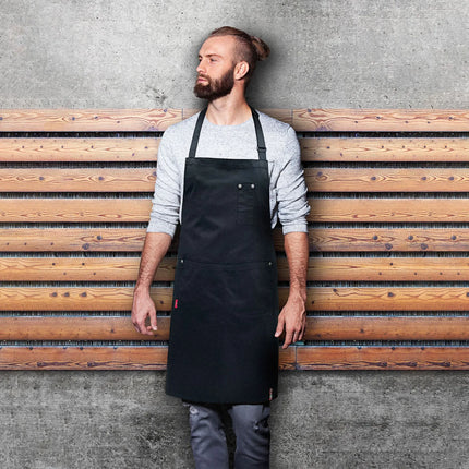 KARLOWSKY | ROCK CHEF® Stage 2 Bib Apron – Buckle & Pockets - Easy-Care Surface