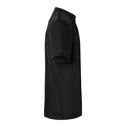 KARLOWSKY | Short Sleeve Chef Jacket – Mesh Back - Breathable - Black - M
