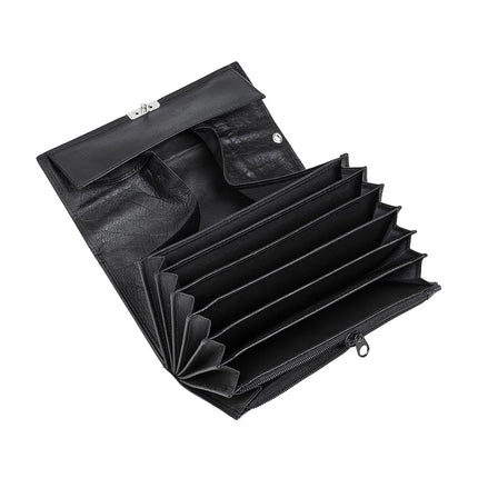 KARLOWSKY | Waiter Wallet – Leather - Black - 18.2 × 12 cm - 6 Note Pockets