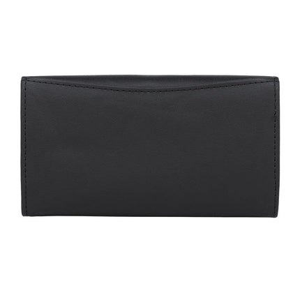 KARLOWSKY | Waiter Wallet – Synthetic - Black - 18.2 × 10 cm - 5 Note Pockets - Coin Pocket - 3‑Stage Metal Closure - Printable