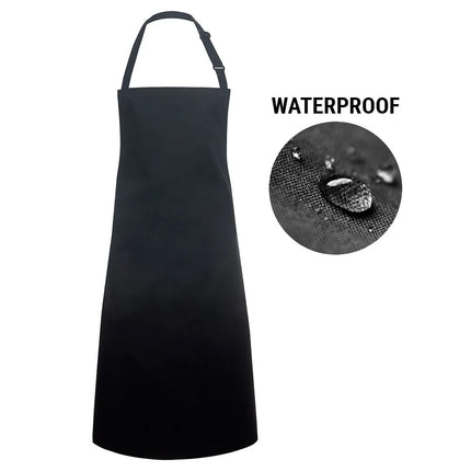 KARLOWSKY | Water-Resistant Bib Apron – Black - 720×860 mm - Adjustable Neck