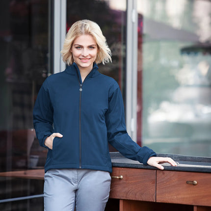 KARLOWSKY | Women's Classic Softshell Jacket – Navy - Size L - 5,000 mm Waterproof - Breathable
