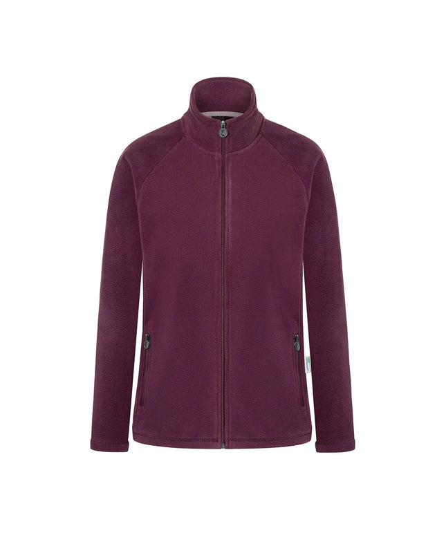 KARLOWSKY | Women's Workwear Fleece Jacket Warm‑Up – Aubergine - M - Recycled Polyester