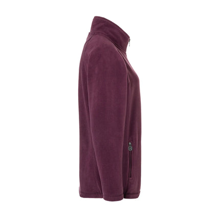 KARLOWSKY | Women's Workwear Fleece Jacket Warm‑Up – Aubergine - M - Recycled Polyester