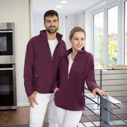 KARLOWSKY | Women's Workwear Fleece Jacket Warm‑Up – Aubergine - S - Recycled Polyester