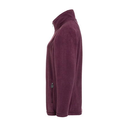 KARLOWSKY | Women's Workwear Fleece Jacket Warm‑Up – Aubergine - XL - Recycled Polyester