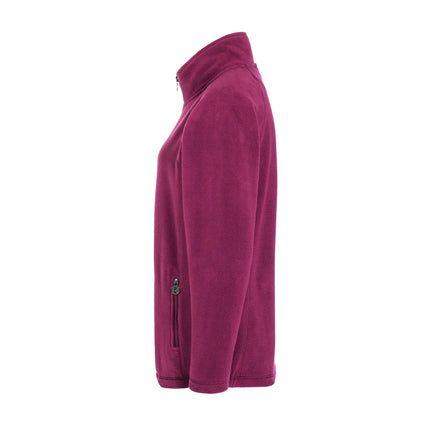 KARLOWSKY | Women's Workwear Fleece Jacket Warm‑Up – Fuchsia - S - Recycled Polyester