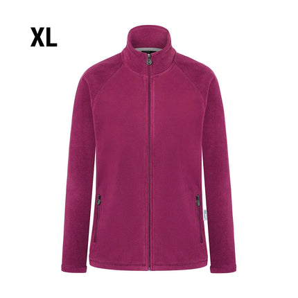 KARLOWSKY | Women's Workwear Fleece Jacket Warm‑Up – Fuchsia - XL - Recycled Polyester