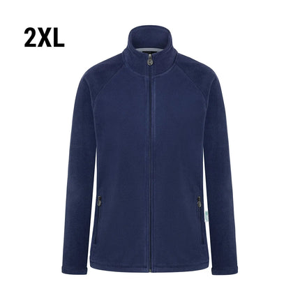KARLOWSKY | Women's Workwear Fleece Jacket Warm‑Up – Navy - XXL - Recycled Polyester