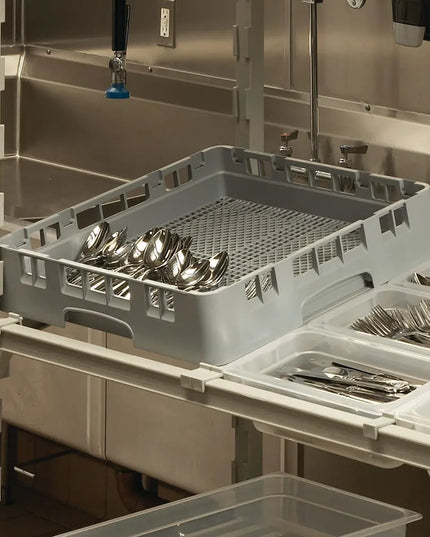 Kệ Đựng Dao Muỗng Nĩa Cambro FR258151 Camrack - Cỡ Lớn, Xám Nhạt