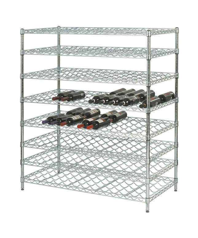 Kệ Đựng Rượu Vang Focus FDWSK4863CH Cao 160 cm Sức Chứa 240 Chai, Mạ Crôm