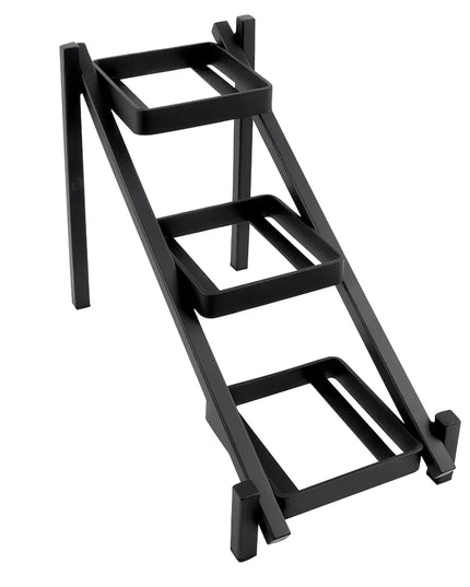 Kệ Hũ Gia Vị Cà Phê/Trà Cal-Mil 1149-13 Hình Chữ Nhật 3 Ngăn - Trong/Đen