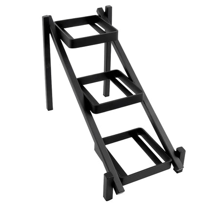 Kệ Hũ Gia Vị Cà Phê/Trà Cal-Mil 1149-13 Hình Chữ Nhật 3 Ngăn - Trong/Đen
