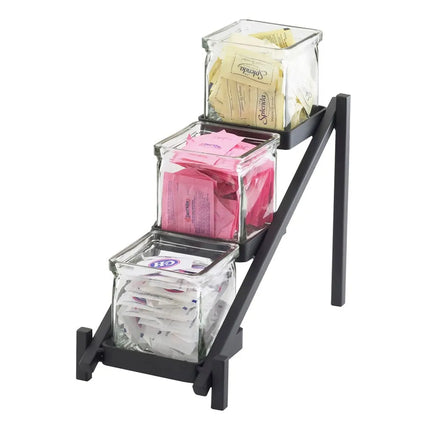 Kệ Hũ Gia Vị Cà Phê/Trà Cal-Mil 1149-13 Hình Chữ Nhật 3 Ngăn - Trong/Đen