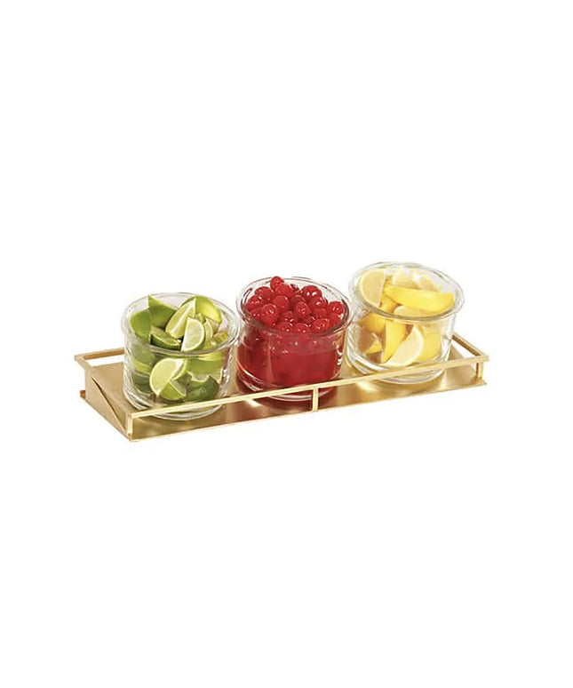 Kệ Hũ Gia Vị Cà Phê/Trà Cal-Mil 22621-4-116 Hình Chữ Nhật 3 Ngăn - Trong Suốt/Vàng