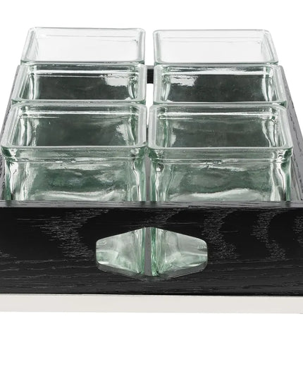Kệ Hũ Gia Vị Cà Phê/Trà Cal-Mil 3805-87 Hình Chữ Nhật 6 Ngăn - Trong/Xám