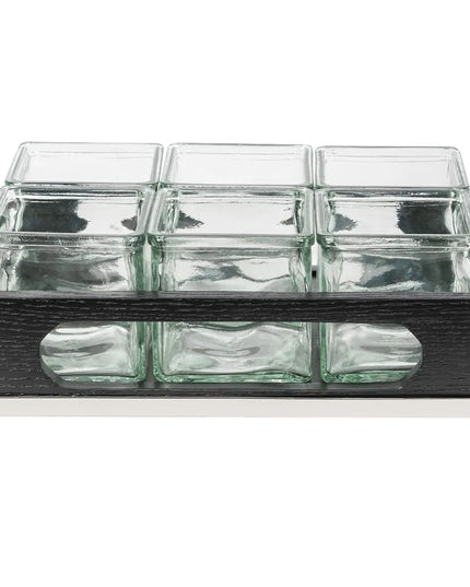 Kệ Hũ Gia Vị Cà Phê/Trà Cal-Mil 3805-87 Hình Chữ Nhật 6 Ngăn - Trong/Xám