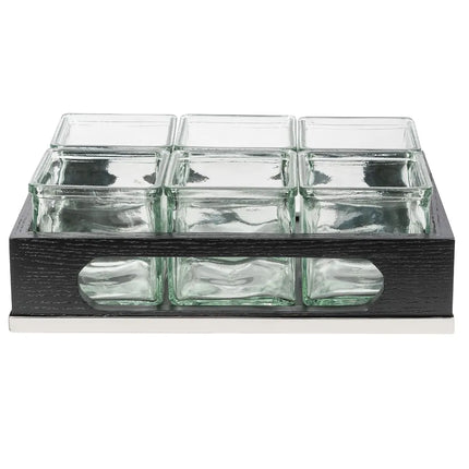 Kệ Hũ Gia Vị Cà Phê/Trà Cal-Mil 3805-87 Hình Chữ Nhật 6 Ngăn - Trong/Xám