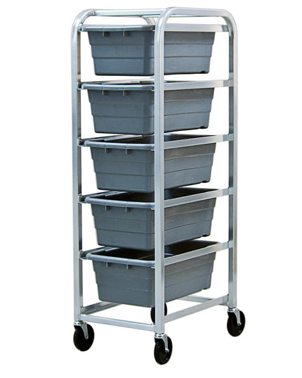 Kệ Lug Di Động New Age 97253 Chứa (5) Thùng 18.75x26x154.9 cm, Khung Mở, Nhôm Hàn