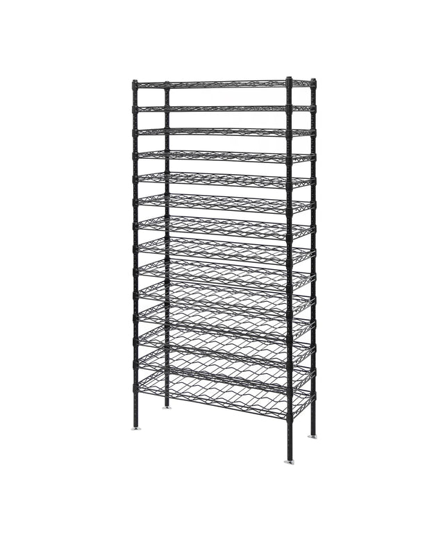 Kệ Rượu Vang Công Nghiệp Quantum Food Service 188 cmH Sức Chứa 126 Chai Đen WR74-1436WSBK