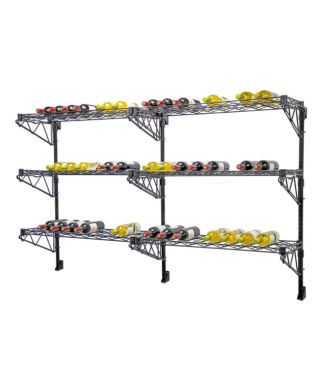 Kệ Rượu Vang Công Nghiệp Quantum Food Service Sức Chứa 54 Chai Đen WC34-1436WBK-6