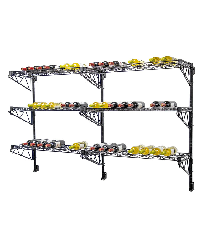 Kệ Rượu Vang Công Nghiệp Quantum Food Service Sức Chứa 72 Chai Đen WC34-1448WBK-6