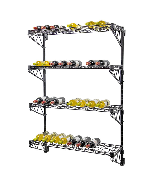 Kệ Rượu Vang Công Nghiệp Quantum Food Service Sức Chứa 96 Chai Đen WC54-1448WBK-4