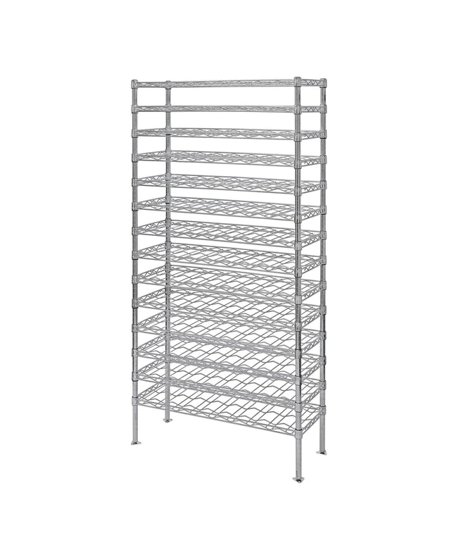 Kệ Rượu Vang Quantum Food Service Cao 218.4 cm Sức Chứa 204 Chai Màu Crôm WR86-1448WSC