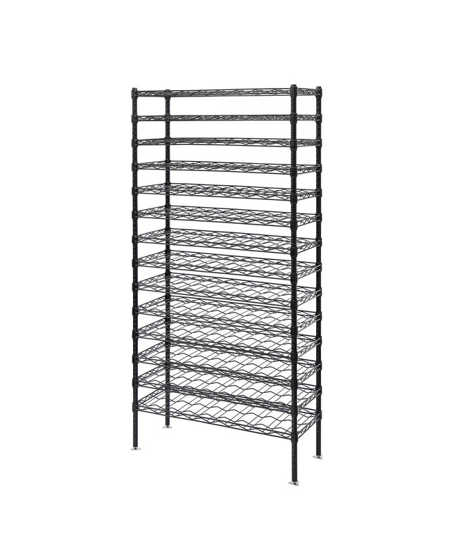 Kệ Rượu Vang Quantum Food Service Cao 218.4 cm Sức Chứa 204 Chai Màu Đen WR86-1448WSBK