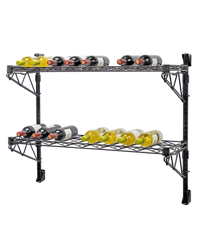 Kệ Rượu Vang Quantum Food Service Chứa 24 Chai Màu Đen WC34-1448WBK-2
