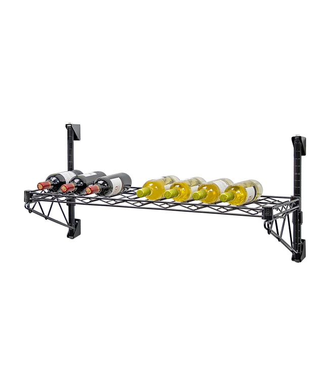 Kệ Rượu Vang Quantum Food Service Chứa 9 Chai Màu Đen WC14-1436WBK