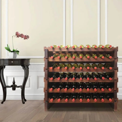 Kệ Rượu Vang Vinotemp EP-4472-108S Epicureanist 79.4 cm Sức Chứa 108 Chai Gỗ Thông Nhuộm Màu