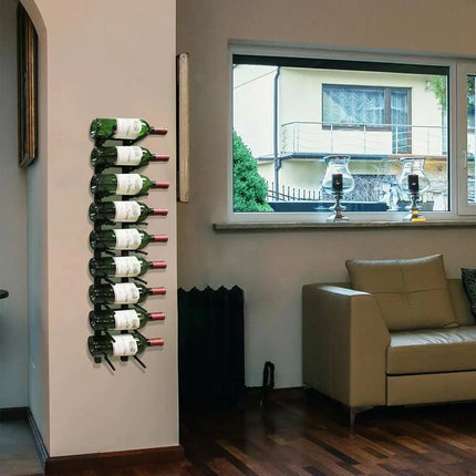 Kệ Rượu Vang Vinotemp EP-PEGWALL9B Epicureanist 90.8 cm Sức Chứa 9 Chai Màu Đen