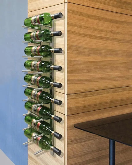 Kệ Rượu Vang Vinotemp EP-PEGWALL9S Epicureanist 90.8 cm Sức Chứa 9 Chai Thép Không Gỉ