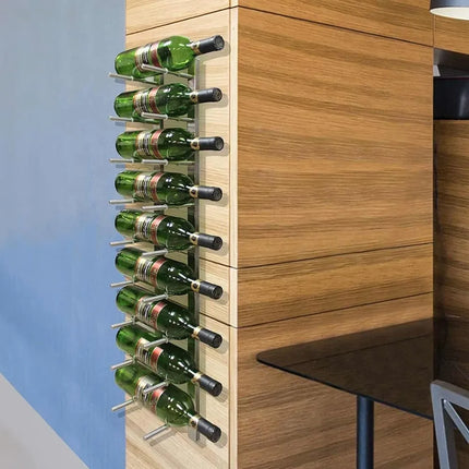 Kệ Rượu Vang Vinotemp EP-PEGWALL9S Epicureanist 90.8 cm Sức Chứa 9 Chai Thép Không Gỉ
