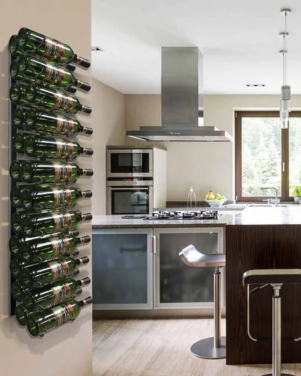 Kệ Rượu Vang Vinotemp EP-WIRE24B Epicureanist Cao 120 cm Chứa 24 Chai Màu Đen