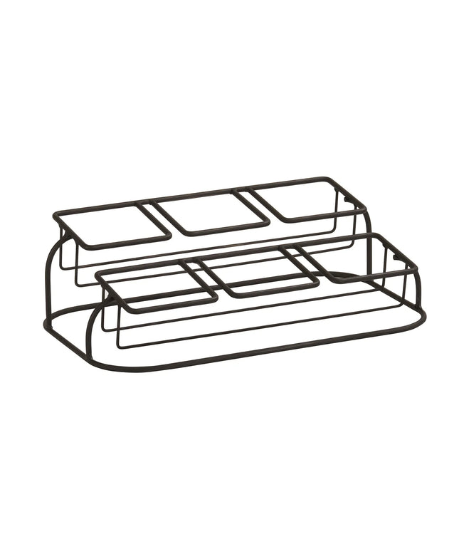 Kệ Trưng Bày Hũ Gia Vị Cà Phê/Trà Cal-Mil 22802-6-13 6 Ngăn Chữ Nhật - Trong Suốt/Đen
