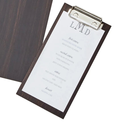 Kẹp Menu Bảng Kẹp American Metalcraft CB8 10.2 x 20.3 cm, Gỗ, Màu Espresso