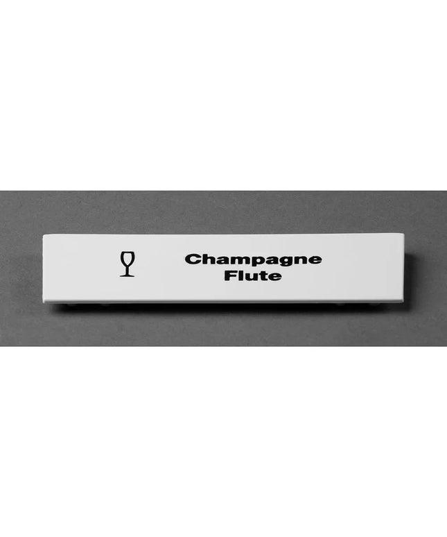 Kẹp Nhận Dạng Extender Gắn Nhanh Cambro CECCF15240 cmLy Champagne Flute" Cho Tất Cả Camrack - 12.7 cm x 4 cm, Trắng