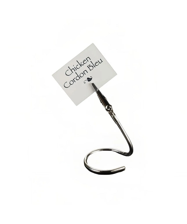 Kẹp Thẻ Kẹp Cá Sấu American Metalcraft SAC40 10.2 cm, Đế Xoắn Ốc, Chrome