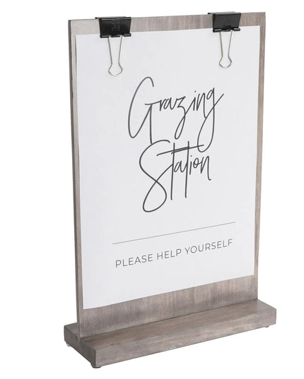 Kẹp Thực Đơn Clipboard Cal-Mil 2036-811-110 23.5 x 6.4 x 34.3 cm Gỗ Thông Gray Wash