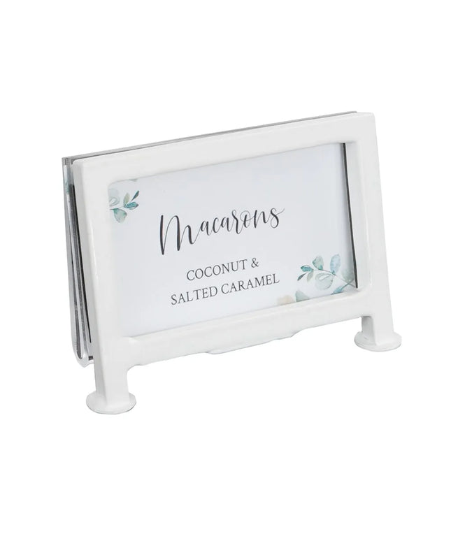 Kẹp Thực Đơn Để Bàn Cal-Mil 1262-15 8.9 cm x 5.1 cm Acrylic Khung Sắt Trắng