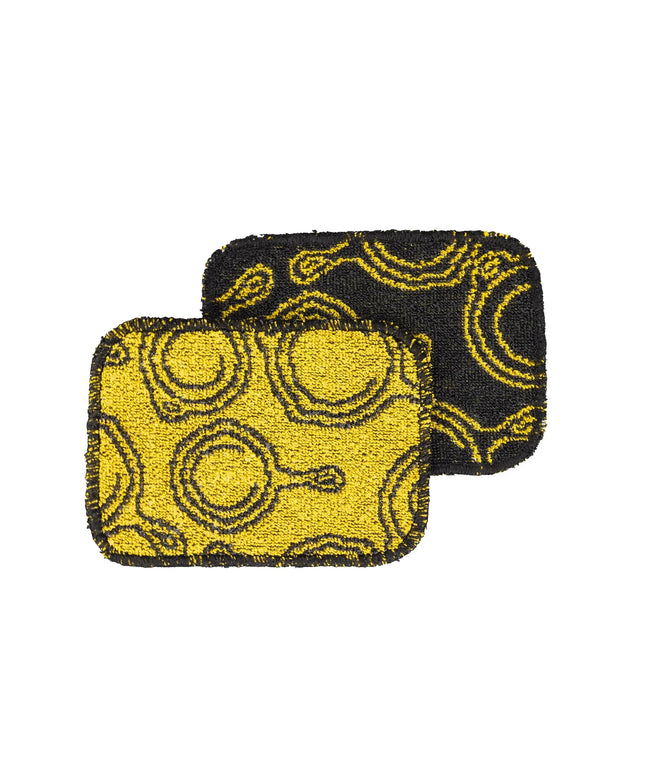 Khăn Cọ Bếp Cotton Đen Vàng Lodge AESCRUB 16.5 x 11.5 cm