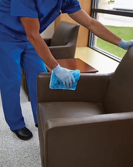Khăn Microfiber Polyester Rubbermaid Hygen™ FGQ62000BL00 Sọc Xanh Dương 40 cm x 40 cm