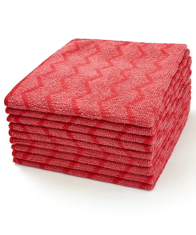 Khăn Microfiber Polyester Rubbermaid Hygen™ FGQ62000RD00 Sọc Đỏ 40 cm x 40 cm
