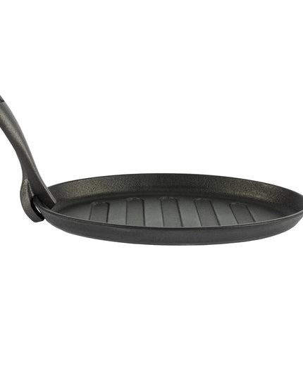 Khay Bít Tết Oval Gang Winco ISP-3, Đế Gỗ Tay Cầm Bảo Vệ