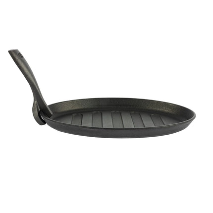 Khay Bít Tết Oval Gang Winco ISP-3, Đế Gỗ Tay Cầm Bảo Vệ