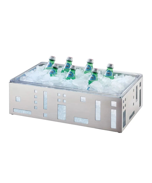 Khay Đá Chữ Nhật Cal-Mil 1603-12-55 53.3 cm x 31.8 cm x 16.5 cm, Trắng, Inox